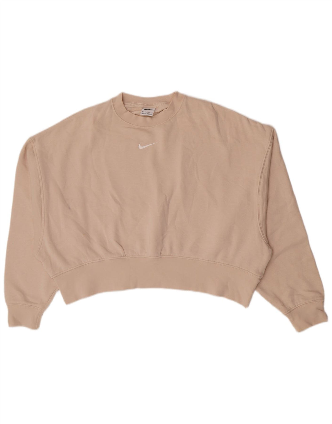 Nike Sweat-shirt surdimensionné pour femme UK 6 XS Coton beige