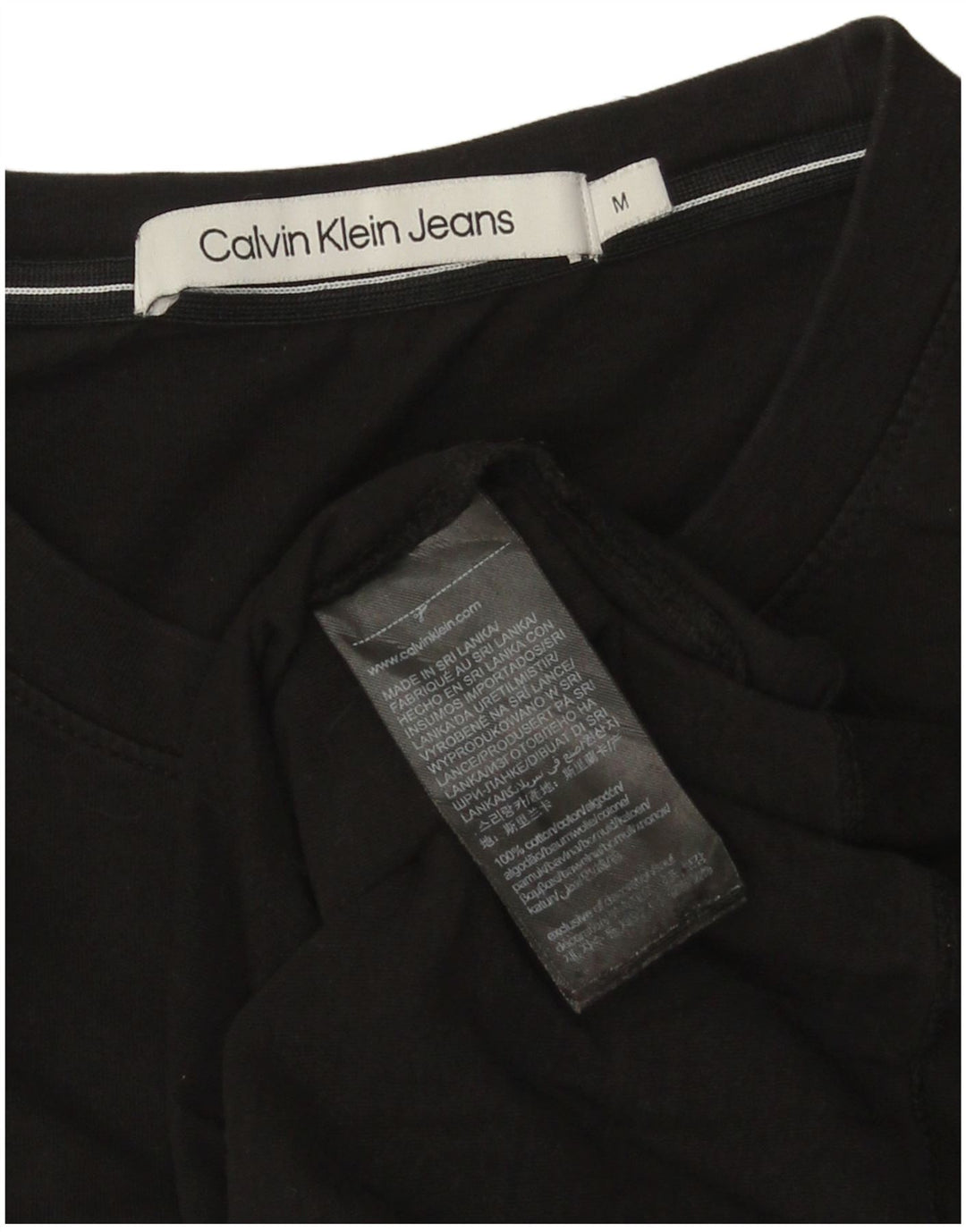 CALVIN KLEIN JEANS T-Shirt Homme Noir Moyen Coton