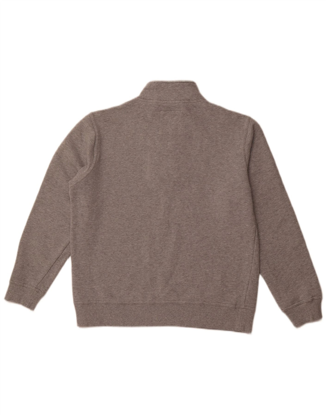 CREW CLOTHING Sweat-shirt à col zippé pour homme en coton gris Taille L