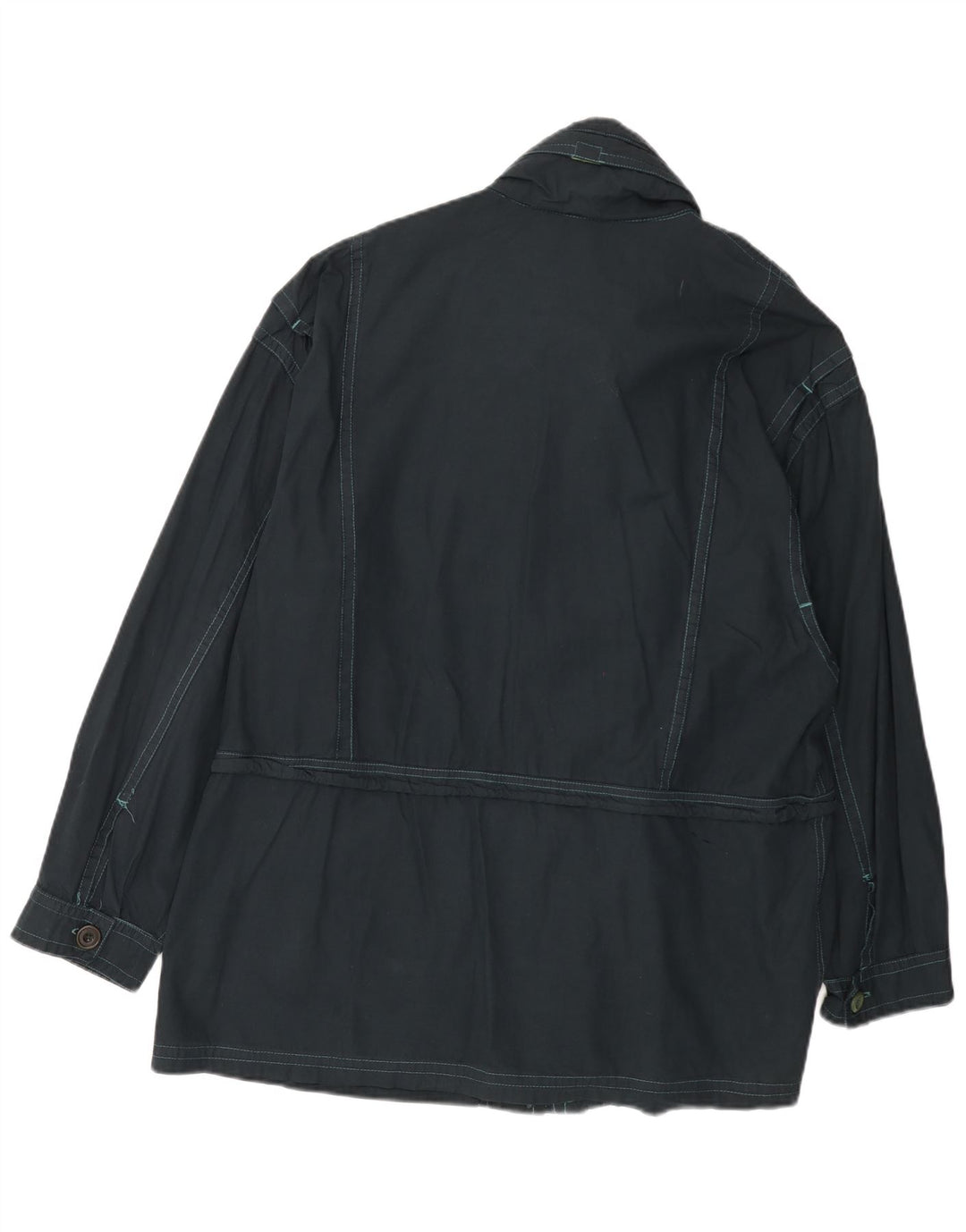 JAMES DILLON Veste utilitaire à capuche pour homme UK 40 Large Bleu Marine Coton