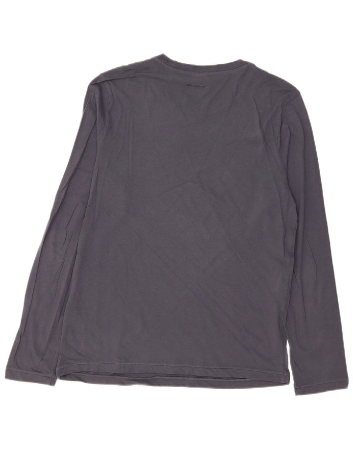 Hugo Boss Haut graphique à manches longues pour hommes, grand coton gris