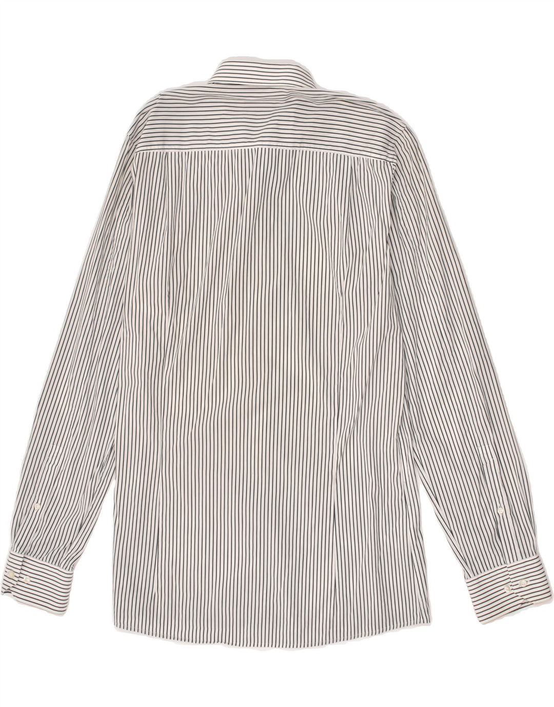 HUGO BOSS Mens Slim Fit Shirt Large Grey Striped Cotton | Vintage Hugo Boss | Thrift | Second-Hand Hugo Boss | Used Clothing | Messina Hembry 