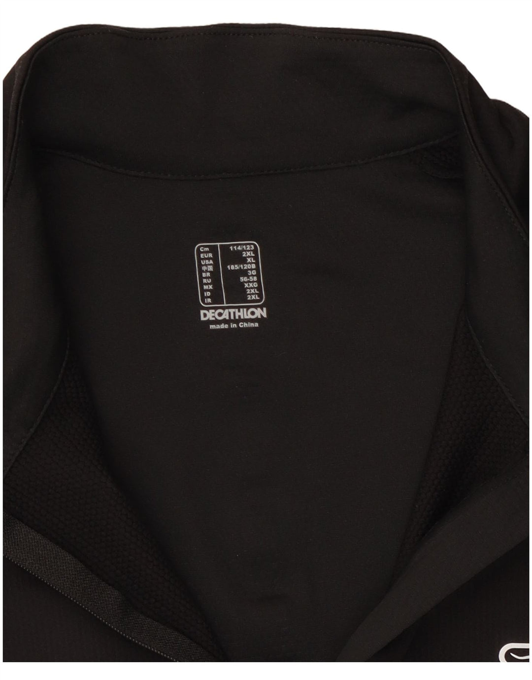 Decathlon Homme Zip Neck Pull Survêtement Top XL Noir Colorblock