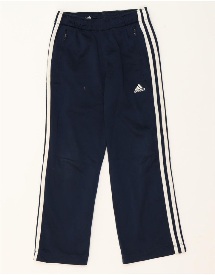 ADIDAS Boys Tracksuit Trousers 9-10 Years  Navy Blue Polyester Vintage Adidas and Second-Hand Adidas from Messina Hembry 