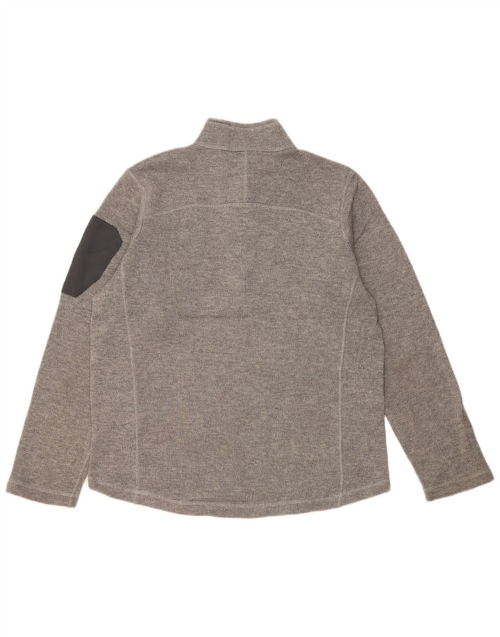 Eddie Bauer Sweat-shirt à col zippé pour homme Grand gris Polyester