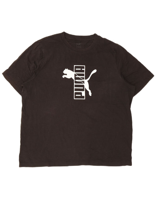 Puma T-shirt graphique pour homme 2XL Noir Coton