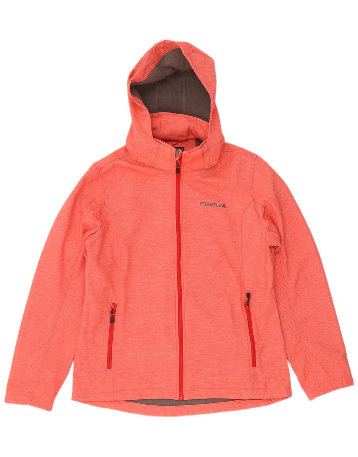 Coast Veste coupe-vent à capuche pour femme EU 42 Grand polyester moucheté rouge