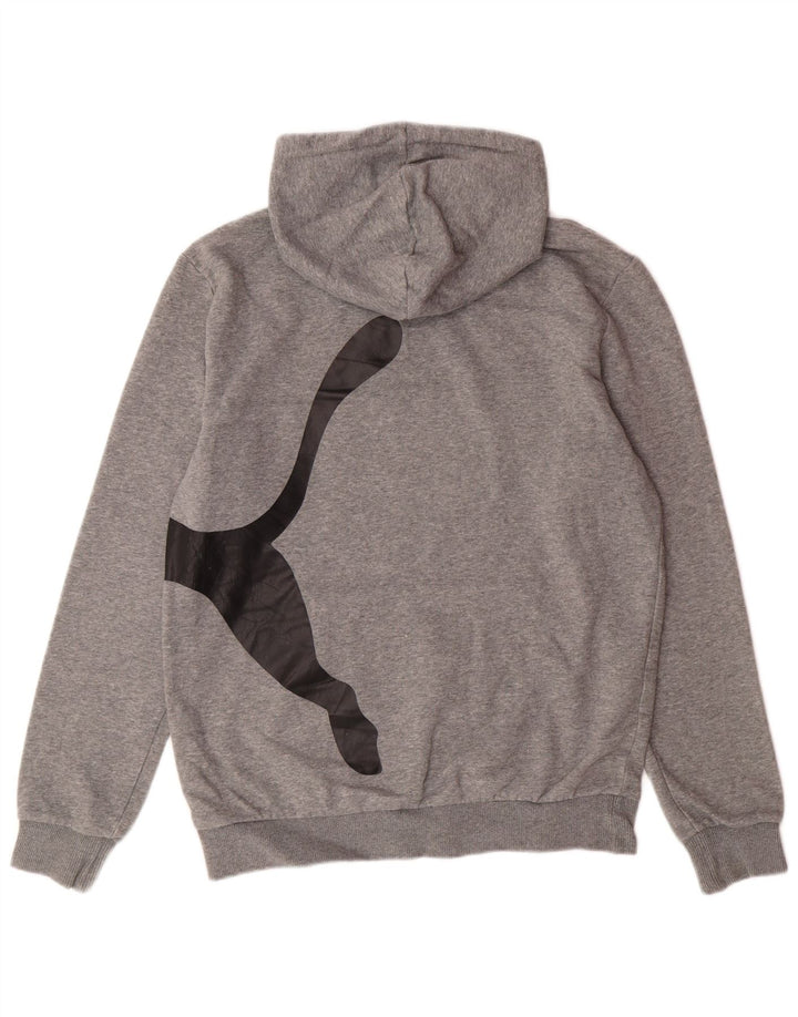 PUMA Pull à capuche graphique homme petit gris coton