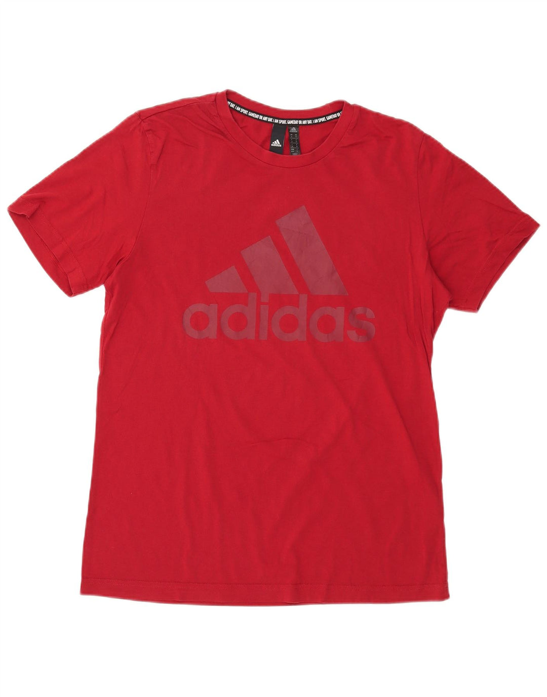 ADIDAS T-Shirt Graphique Homme Rouge Moyen Coton