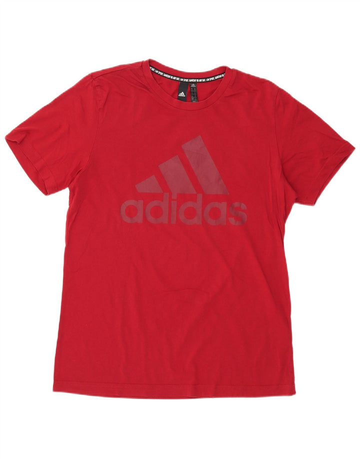 ADIDAS T-Shirt Graphique Homme Rouge Moyen Coton