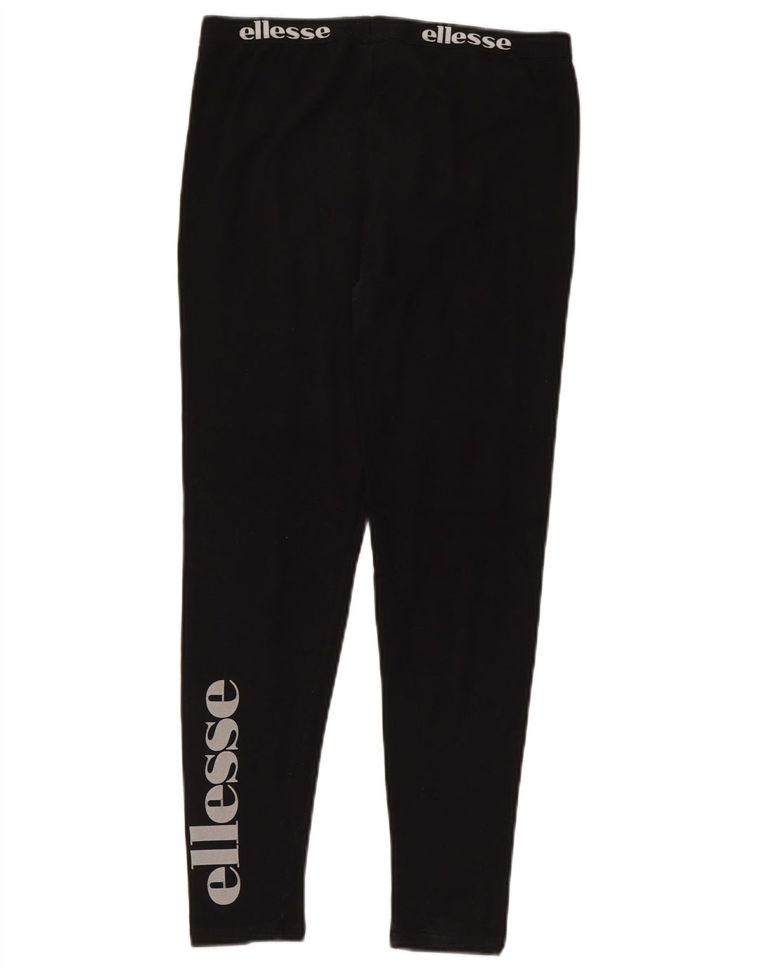ELLESSE Leggings graphiques pour femmes UK 12 coton noir moyen