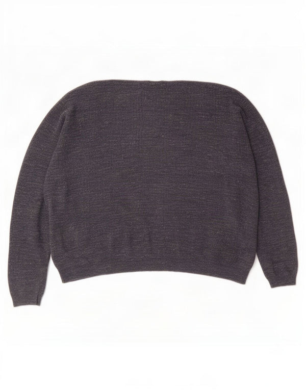 Marks & Spencer Pull cardigan surdimensionné pour femme UK 18 XL Bleu moucheté