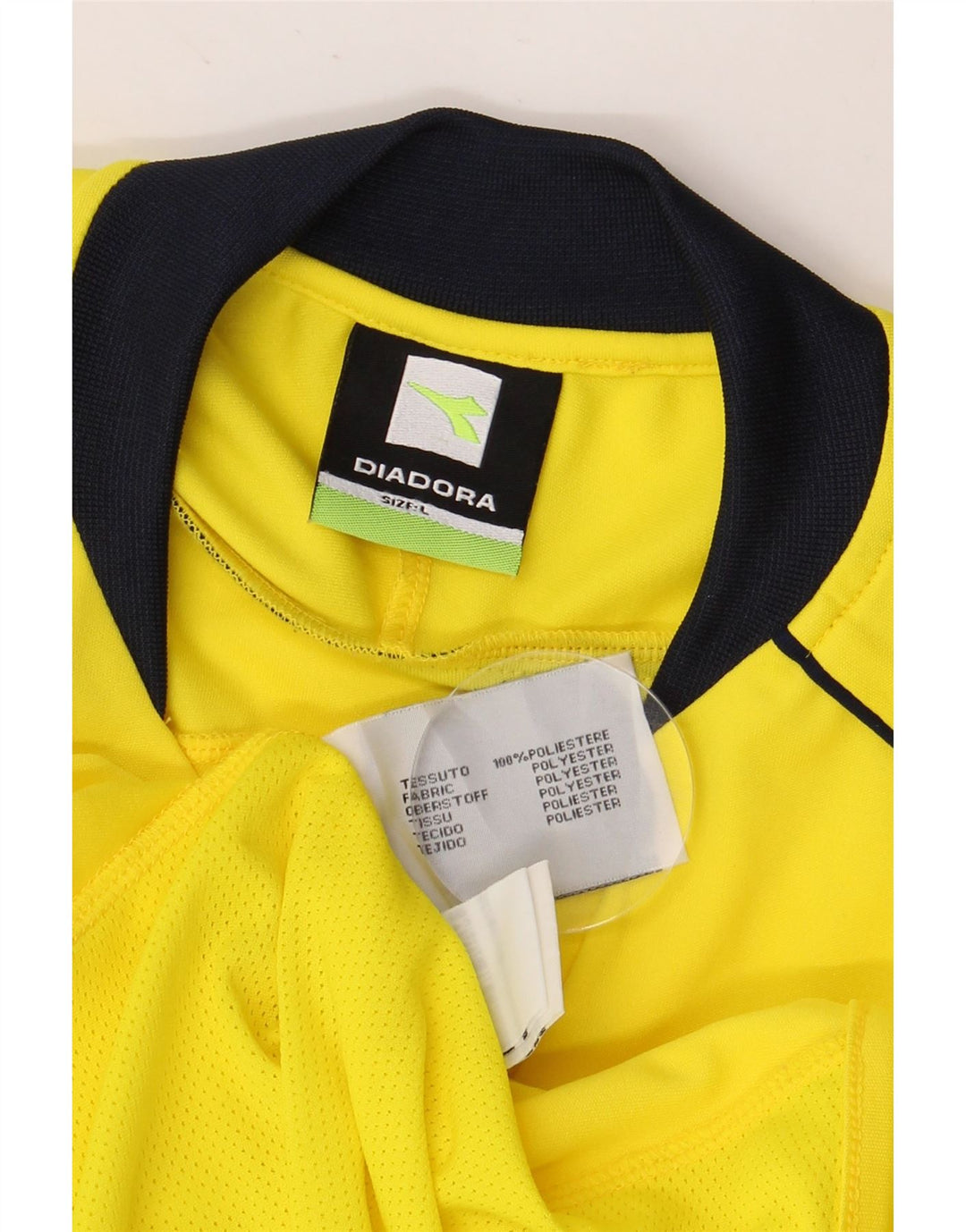 DIADORA Haut Homme Manches Longues Large Jaune Colorblock Polyester