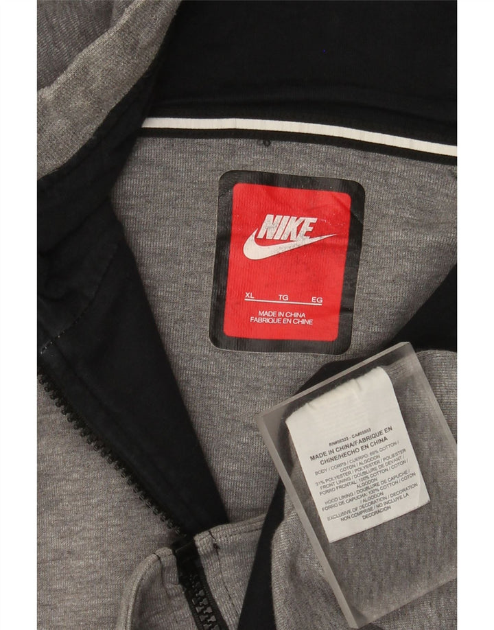 Nike Pull à capuche zippé pour homme XL en coton gris