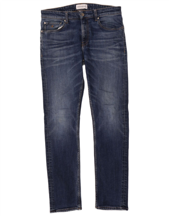 Calvin Klein Jean Slim Homme W32 L32 Bleu Coton