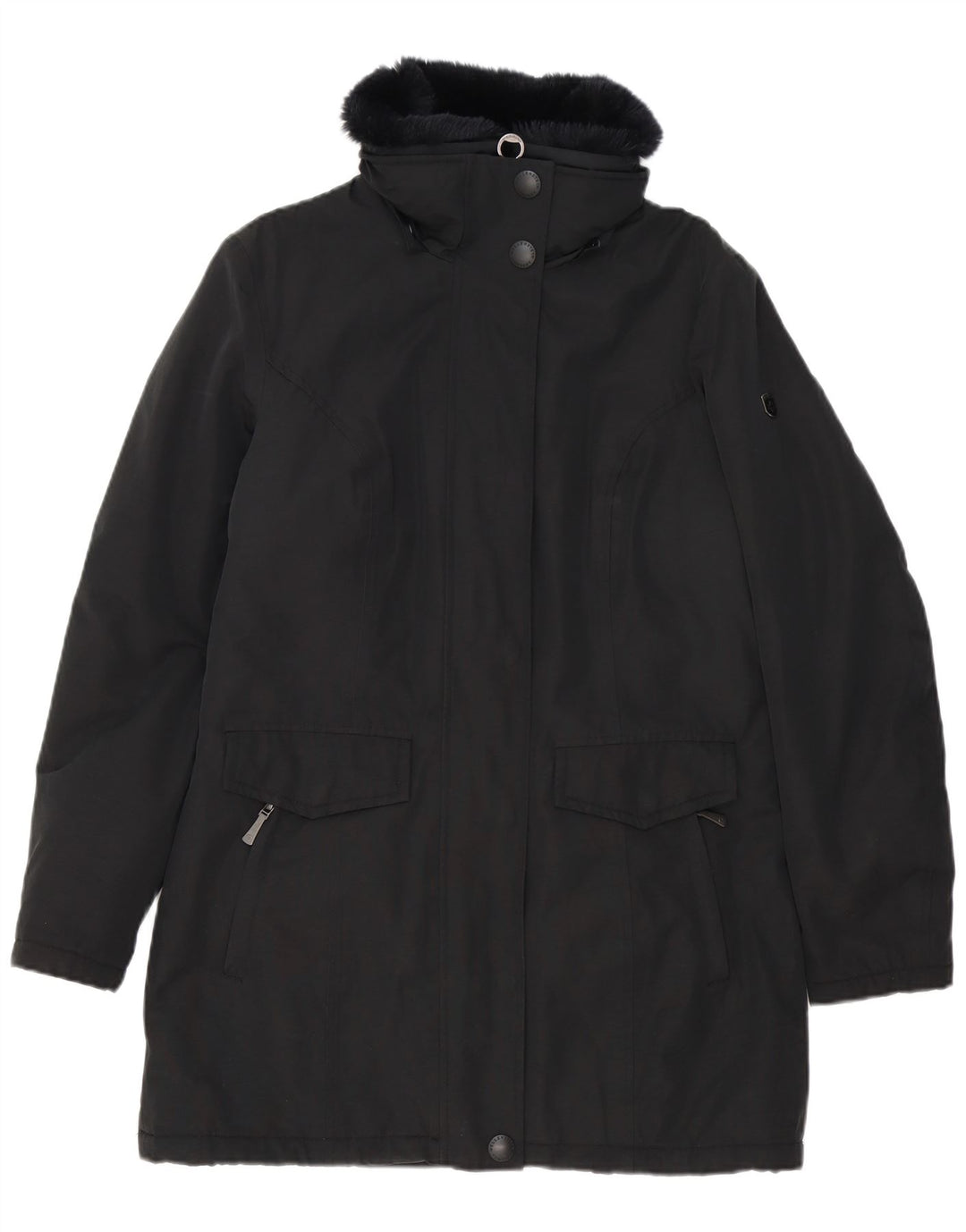 Wellensteyn Manteau rembourré pour femme UK 14 Coton noir moyen
