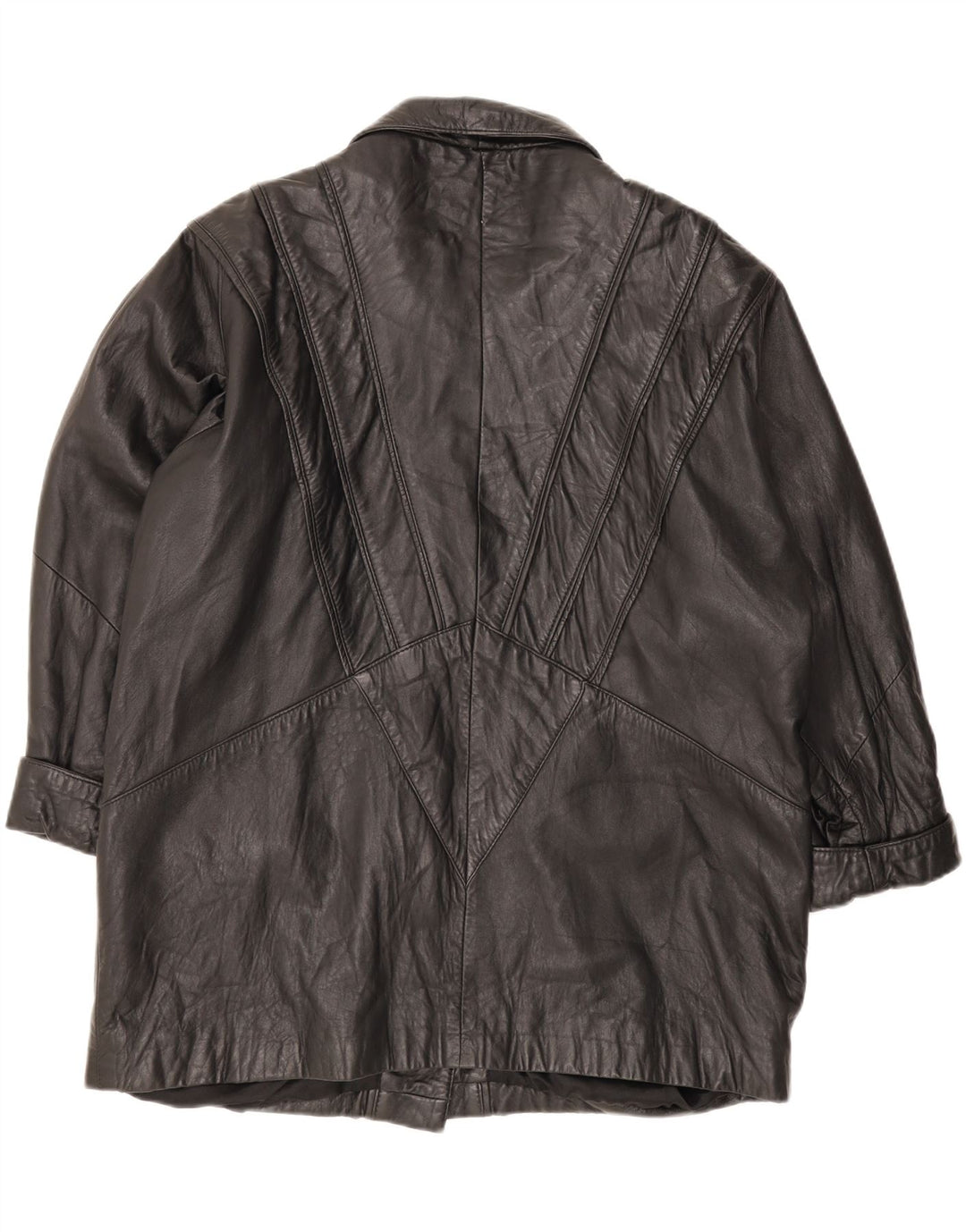 Veste en cuir femme vintage IT 48 XL Cuir noir