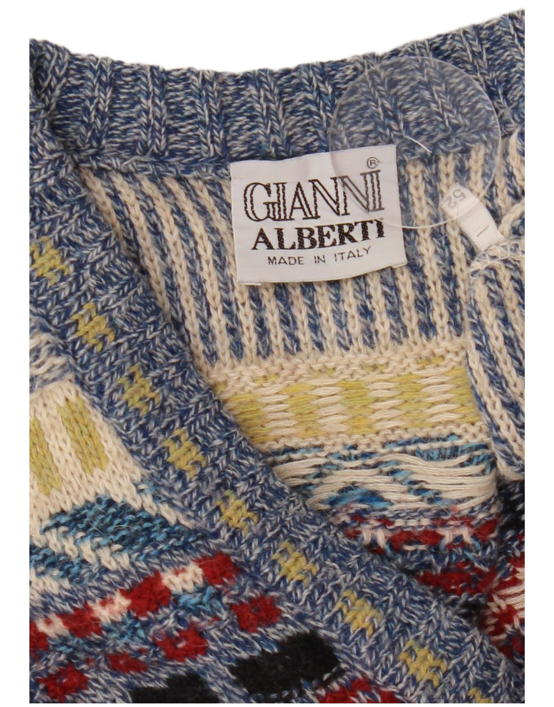 Gianni Alberti Pull col V pour homme IT 52 Large Multicolore