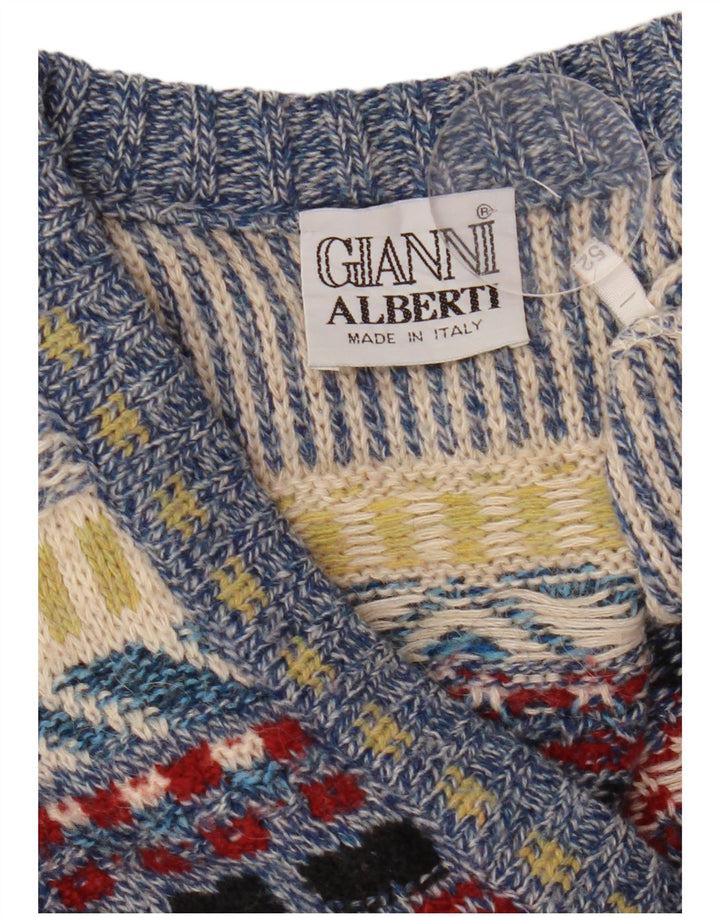 Gianni Alberti Pull col V pour homme IT 52 Large Multicolore