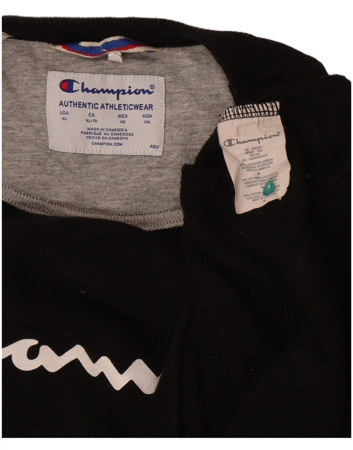 Champion Sweat-Shirt Graphique Homme XL Noir Coton