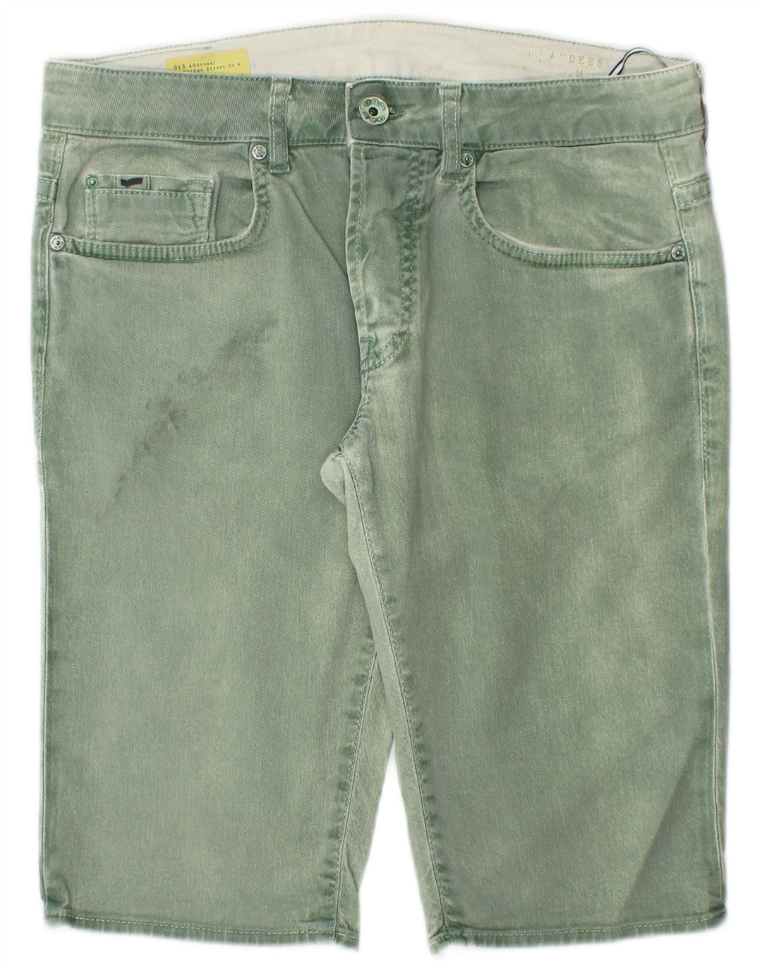 Gas Short en Jean Homme W32 Coton Vert Moyen