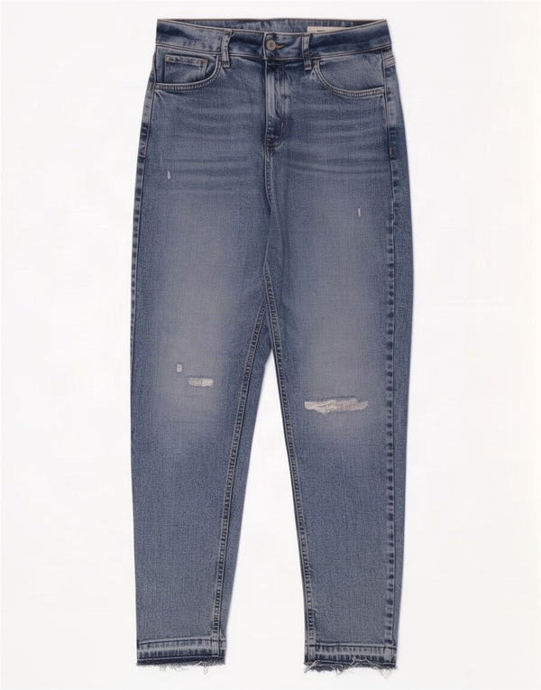 Marks & Spencer Jean Mom Tapered pour femme UK 12 Medium W32 L28 Bleu