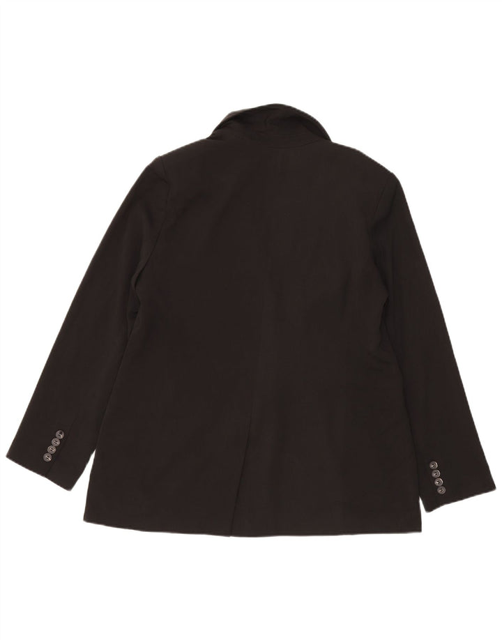 Topshop Veste Blazer 1 Bouton Femme UK 44 Noir Moyen Polyester
