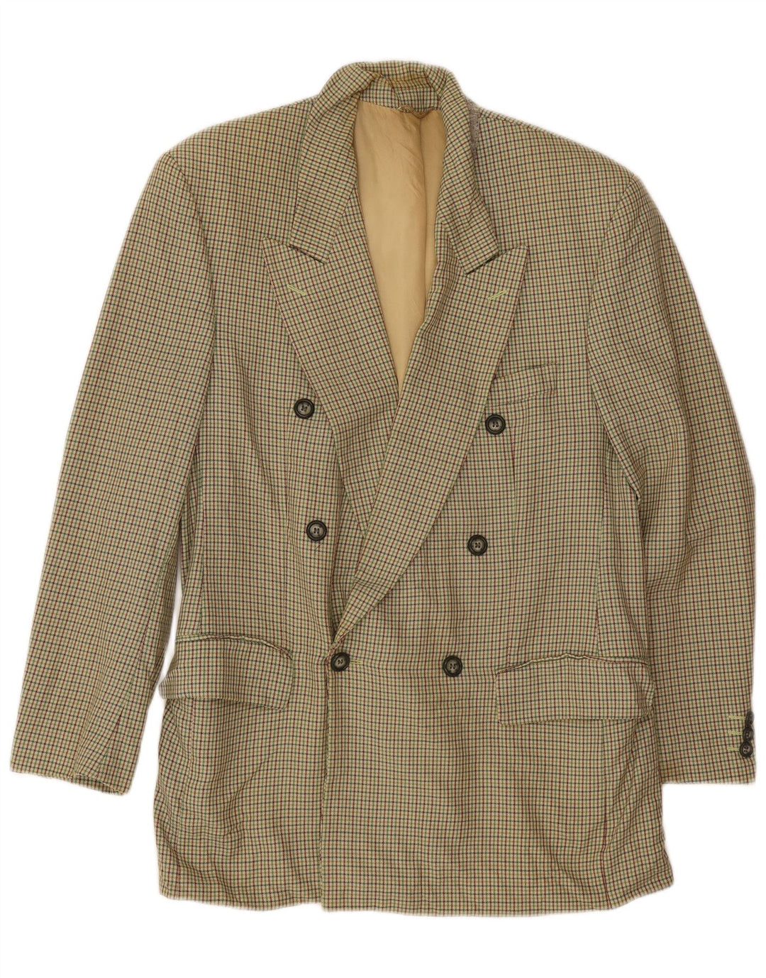 Pierre Laffitte Veste blazer longue pour homme UK 38 pied-de-poule vert moyen