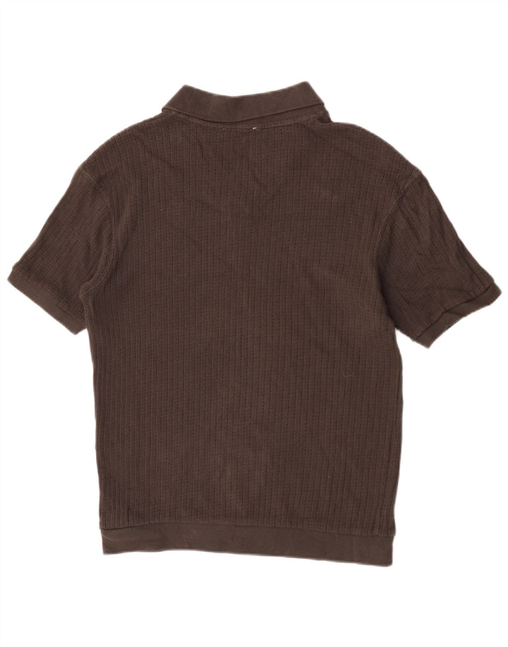 Zara Polo Homme Petit Marron Coton