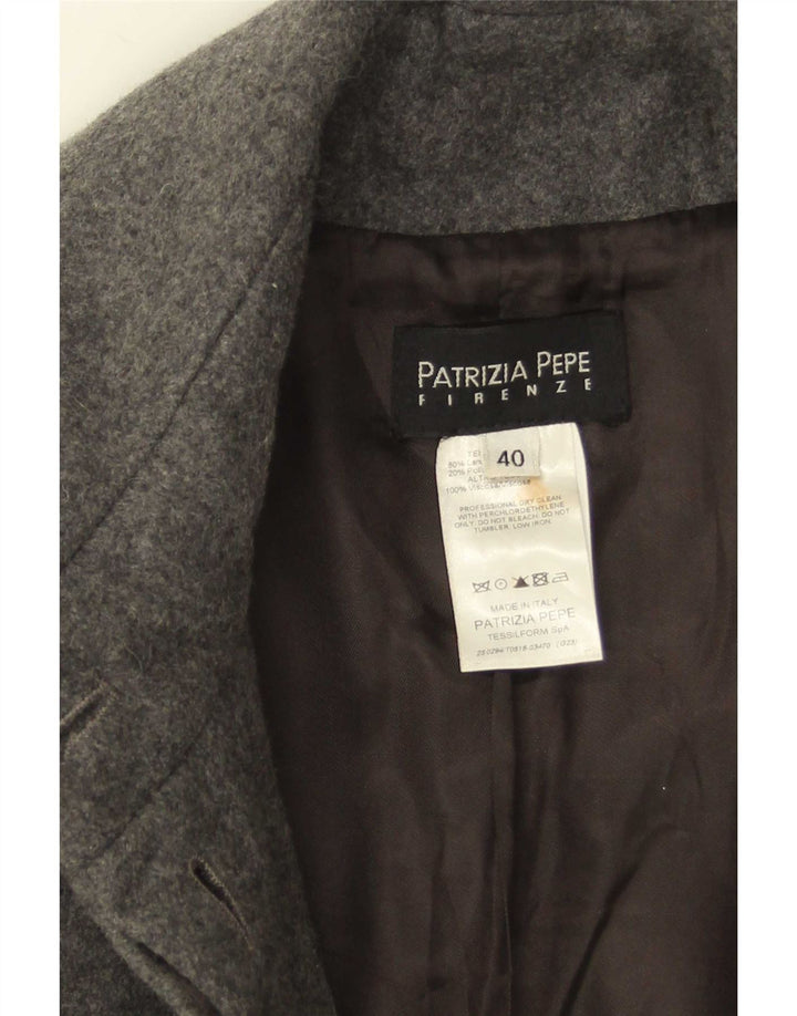 Patrizia Pepe Pardessus Femme IT 40 Petite Laine Grise