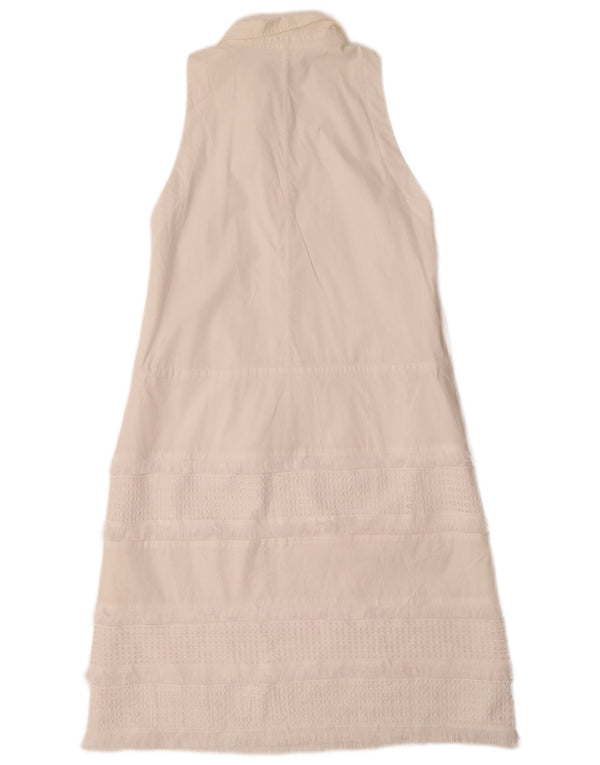 Banana Republic Robe polo sans manches pour femme UK 18 XL Blanc