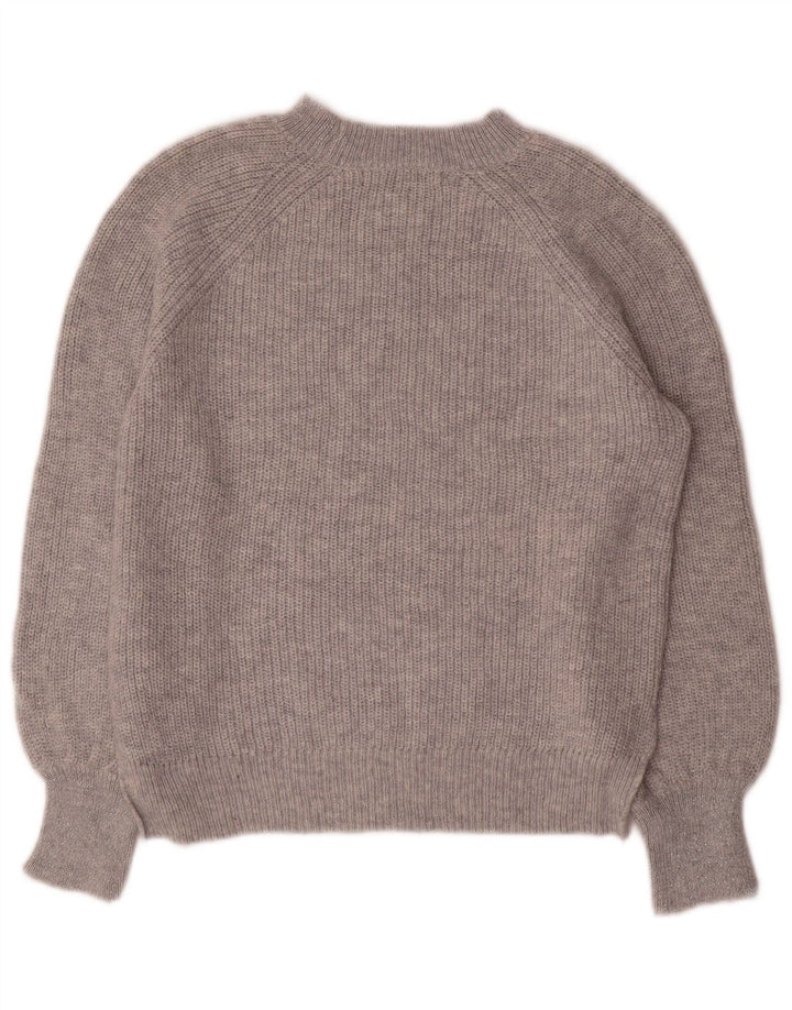 Marks & Spencer Pull surdimensionné à col rond pour femme UK 10 Petit Gris