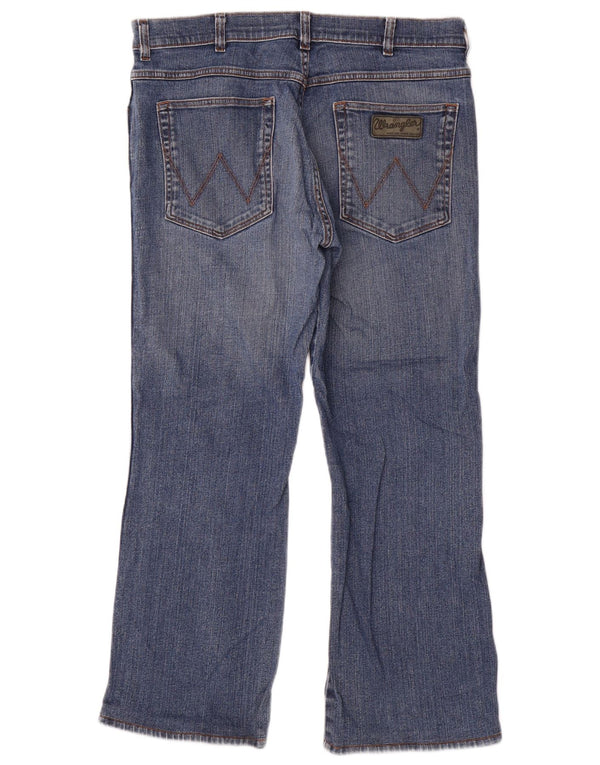 Wrangler Jean Droit Pittsboro Homme W36 L28 Bleu Coton