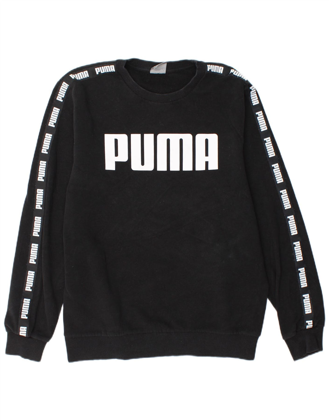 PUMA Sweat-shirt graphique pour homme en coton noir Taille L