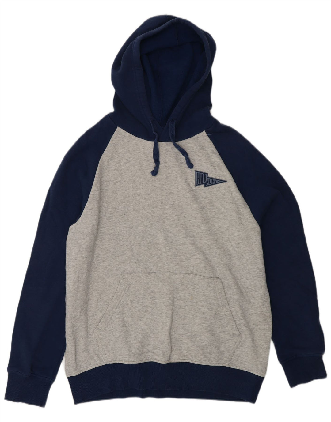 HURLEY Pull à capuche pour homme en coton color block gris moyen
