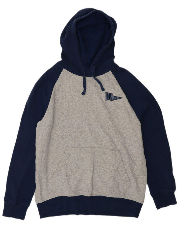 HURLEY Pull à capuche pour homme en coton color block gris moyen