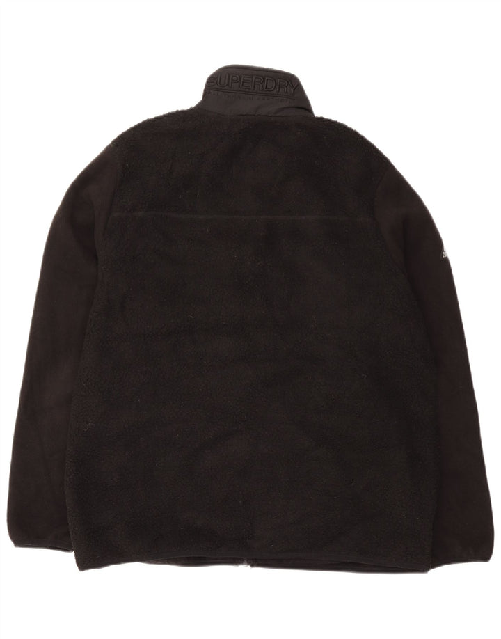 Superdry Veste Polaire Homme UK 44 2XL Noir Polyester