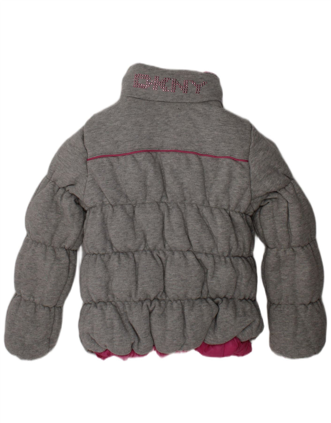 Dkny Veste matelassée réversible à capuche pour fille 4-5 ans Rose Polyester