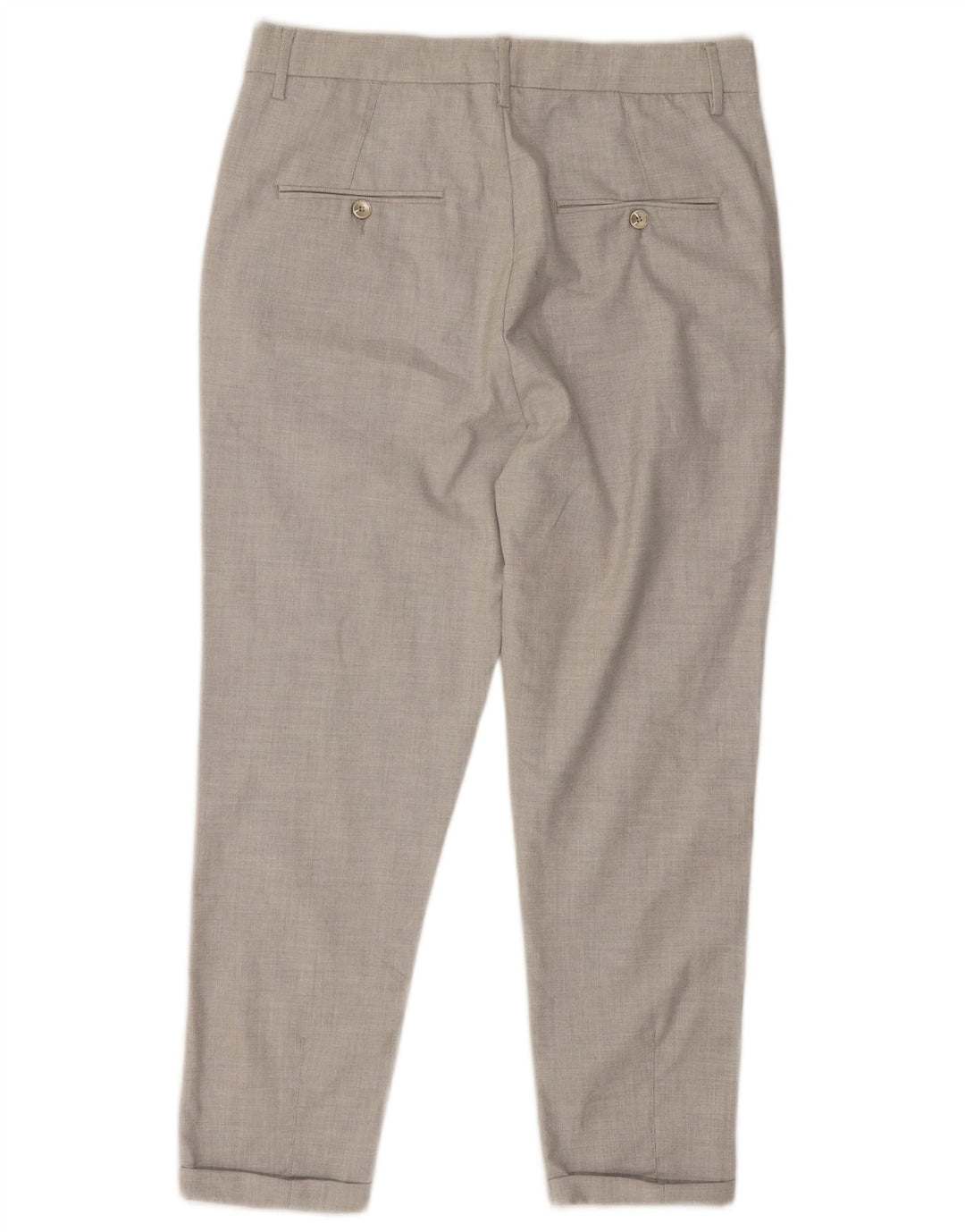 Zara Pantalon Chino Pegged Homme EU 40 Moyen W31 L24 Gris Polyester