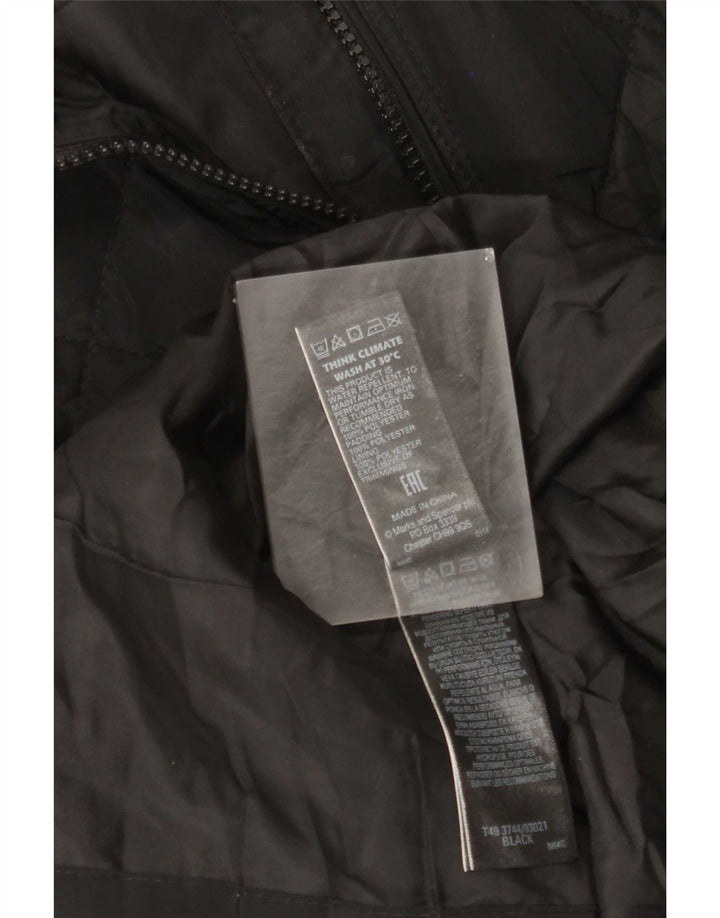 Marks & Spencer Manteau rembourré pour femme UK 18 XL Noir Polyester