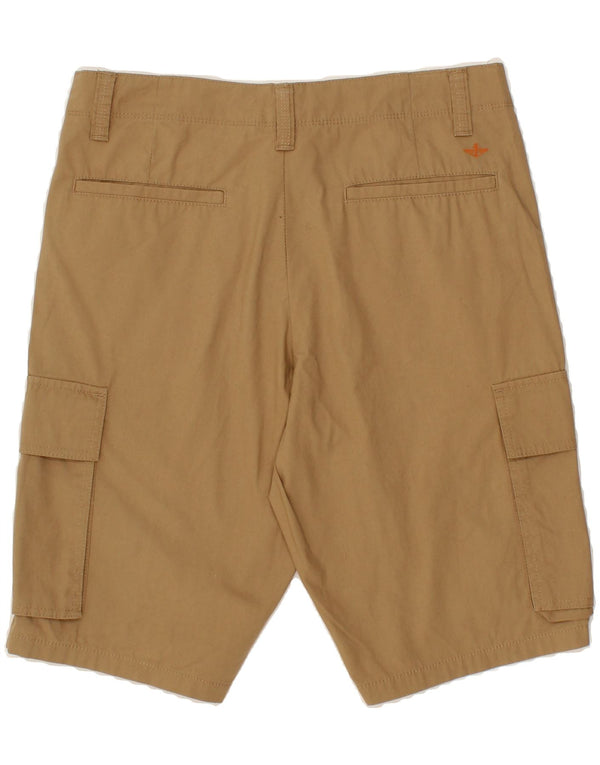 DOCKERS Mens Cargo Shorts W30 Medium Brown Cotton