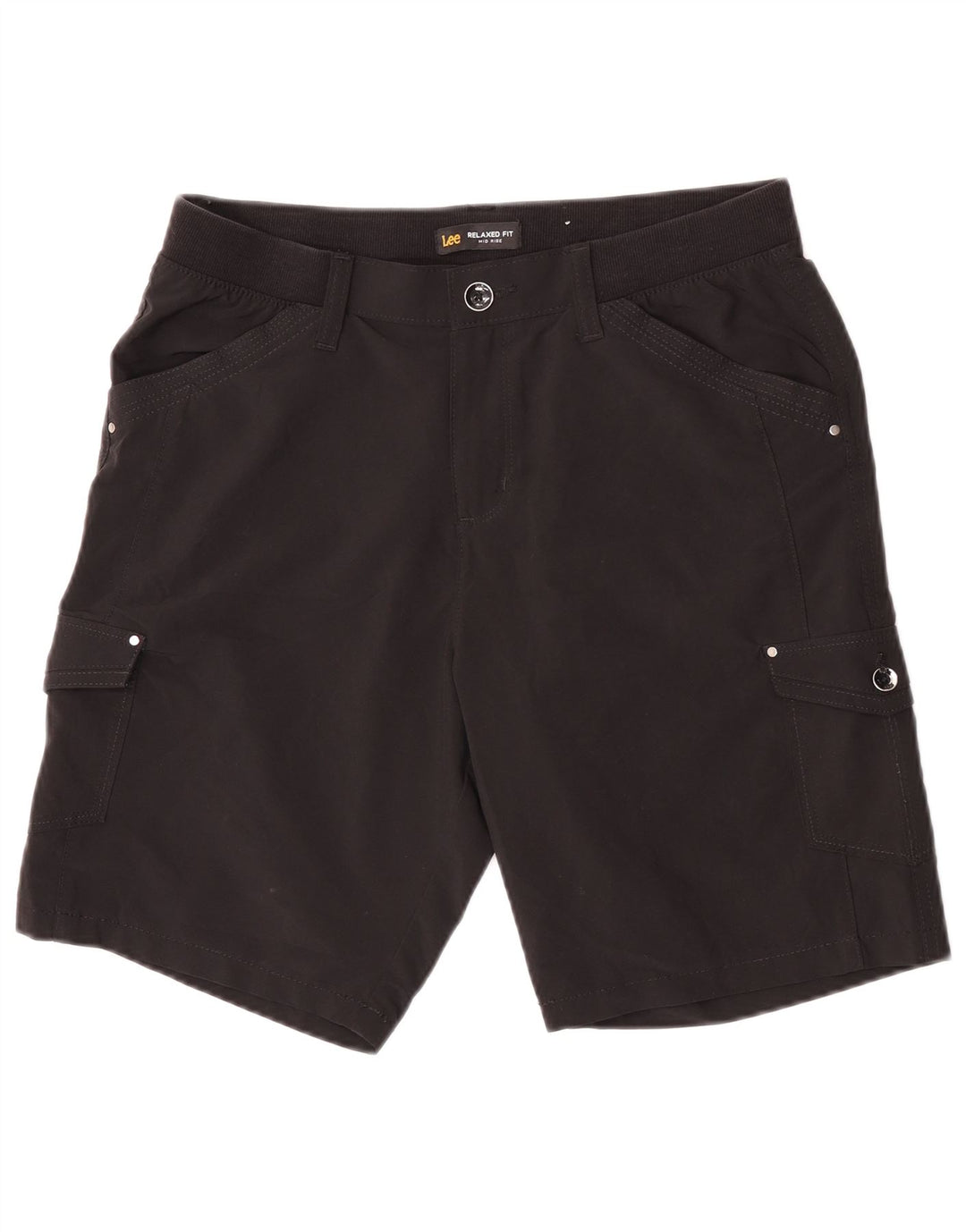 Lee Short cargo taille moyenne pour femme, coupe décontractée, US 10 Large W30 Noir