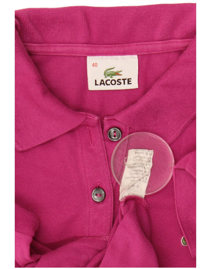 Lacoste Polo Femme Taille 40 Coton Rose Moyen
