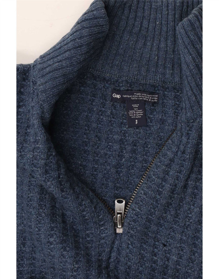 Gap Pull col zippé homme petit bleu laine d'agneau
