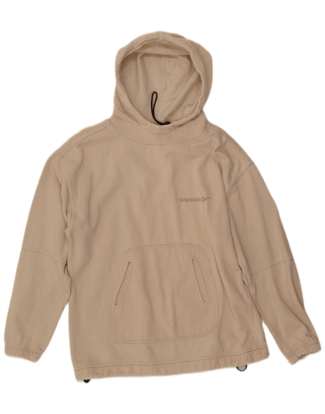 REEBOK Pull à Capuche Coupe Ample XS Homme Blanc Cassé