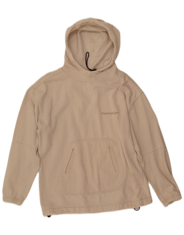 REEBOK Pull à Capuche Coupe Ample XS Homme Blanc Cassé