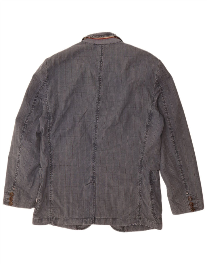 CAMEL ACTIVE Veste Blazer 2 Boutons Homme IT 48 Bleu Moyen à Carreaux Coton