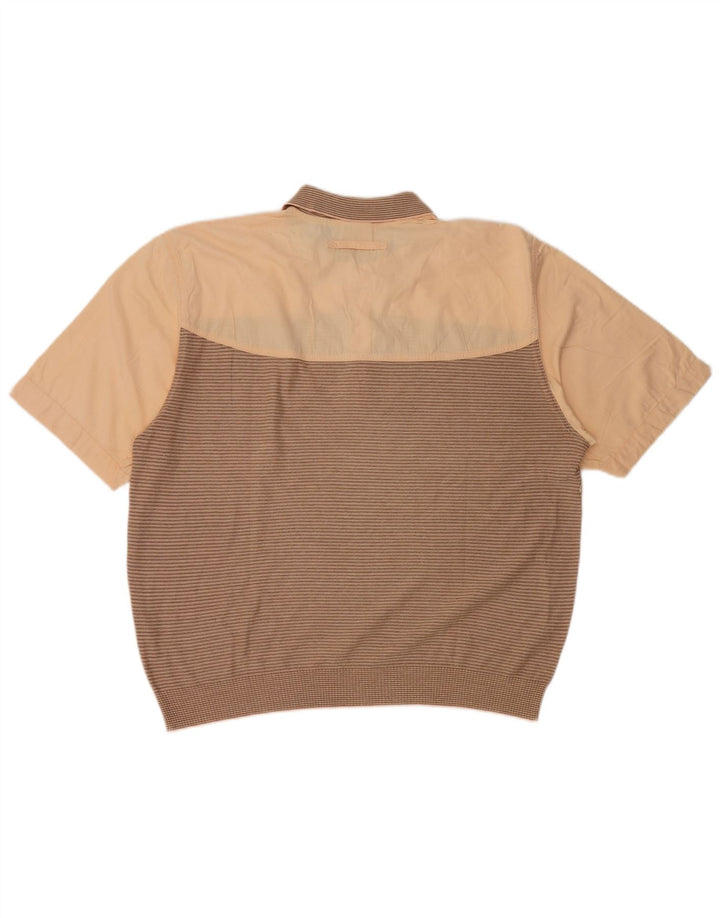 Donny & Max Polo Homme XL Coton Rayé Marron