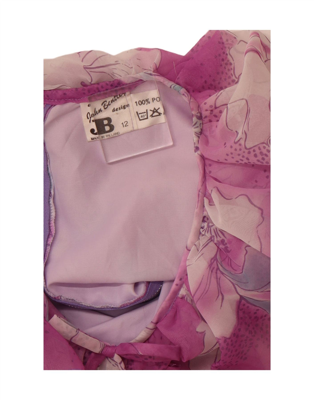 JOHN BENTLEY Robe Maxi Femme UK 12 Polyester Rose Moyen Floral