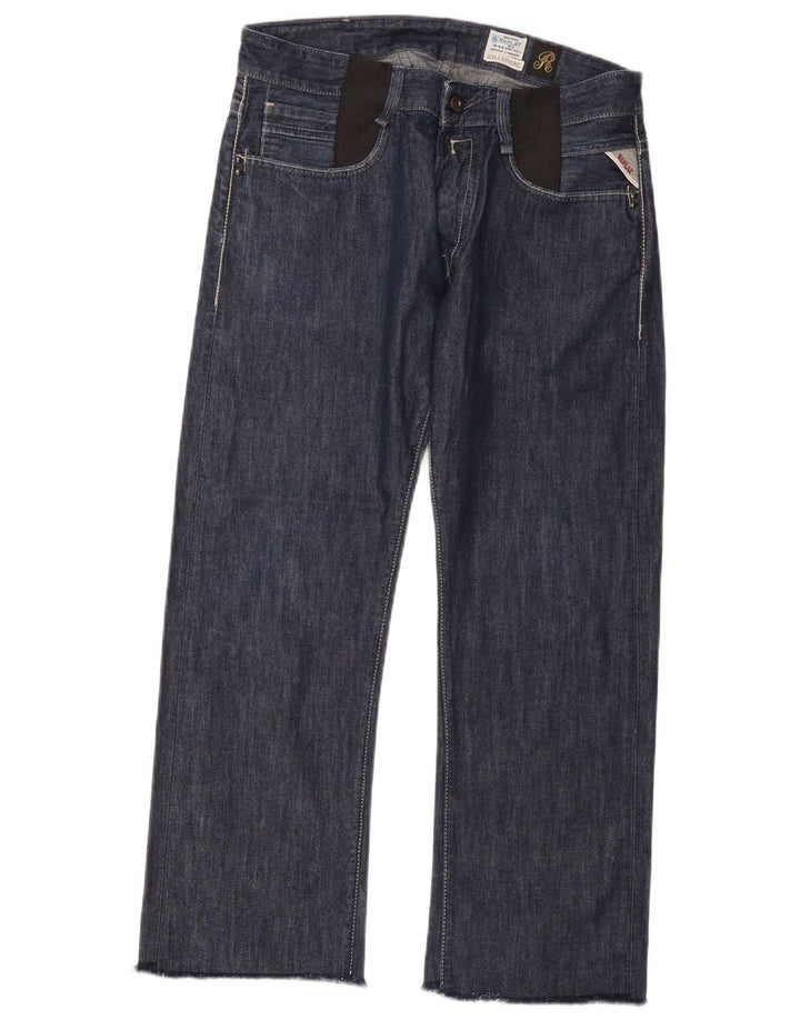 Replay Jean droit homme W34 L28 bleu marine